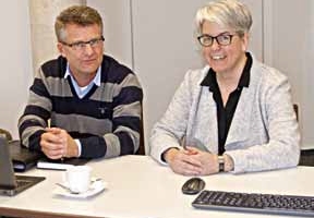  Katja Mattejat and Michael Buning, workingin marketing and sales at PFREUNDT GmbH 