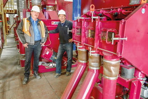  Partial view shredder fine-material processing plant with Klaus Straetmans, JOEST (left) and Tim Conway, BPS 