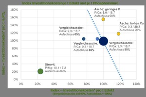  Investitionskosten in Abhängigkeit von der Zusammensetzung des Aufgabematerials (Edukt)  