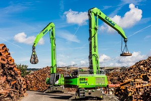  Quality pays off – this applies to its high-quality recycled materials as well as to the modern machinery of the SENNEBOGEN 825 E and 830 E material handlers 