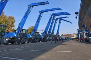  Exhibition of various Terex Fuchs MHL models on the factory premises 