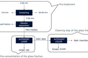  Steps of the Glass Sorting process from MSW 