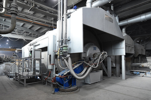  The new rotary furnace of the TRIMET recycling plant in Gelsenkirchen has a capacity of around 40 t and is equipped with intelligent batching technology and a self-controlling burner system 