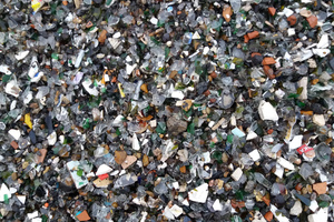  Waste glass after processing 