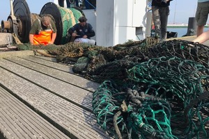  Die jetzt vor Rügen geborgenen Netze und Netzreste werden anschließend recycelt 