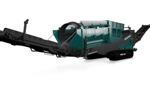  Raupenmobile Version der Powerscreen Phoenix 1600 Trommelsiebanlage 