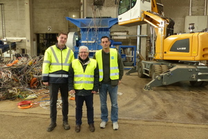  From left: Matthias Köhler, CEO, Loacker Recycling GMBH, Plant Wonfurt; Manuel Carillo, Head of Sales, THM recycling solutions GmbH und Nico Mummert, TST Trennso-Technik GmbH 