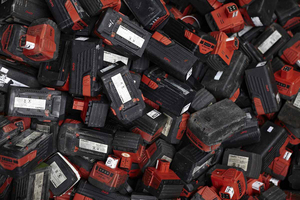  9 Used batteries for recycling  