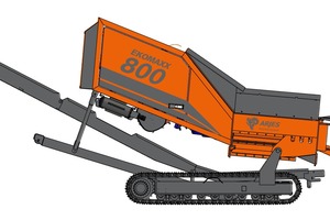  The newly developed EKOMAXX 800 double-shaft shredder 