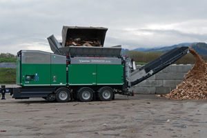  With its high drum teeth and a powerful engine meeting the latest exhaust emission standard, the Terminator xtron effortlessly handles the shredding of bulky waste wood 