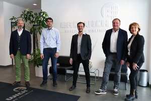  From left to right: Procurement officer Reinhard Hirschmiller, Technical Manager and new Managing Director Florian Böhm-Feigl, Managing Director Harald Erdwich, previous Managing Director Hans Erdwich with wife Gabriele Erdwich 