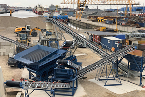  Sea gravel processing at the Machulez company in Cuxhaven 