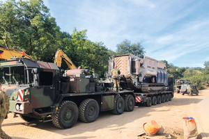  The German army transports Lindner’s shredder to the operation site 