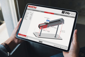  Der detaillierte Online-Konfigurator für die WeKea® Fördersysteme trägt zur Vereinfachung des Beschaffungsprozesses von Westeria Fördertechnik bei 