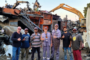  Donald West, the ARJES service team, and Al Meezan Metals technicians have absolute confidence in this shredding machine 