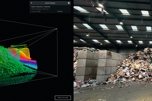  3D LiDAR data is ­output as point clouds from which the software ­calculates the volume 