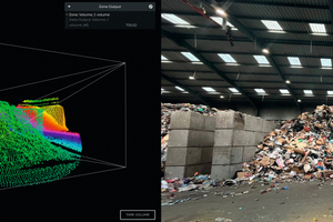  3D-LiDAR-Daten ­werden als Punktwolken ­ausgegeben, aus denen die Software das Volumen errechnet 