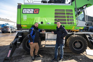  Bashkim Holili, machine operator, and Gerhard Pirchner, Ascendum sales representative 