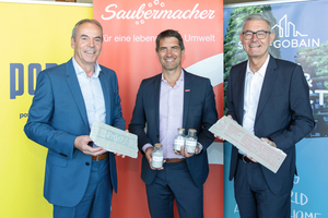  From left to right: Josef Pein, COO Porr; Ralf Mittermayr, CEO Saubermacher; Peter Giffinger, CEO Austria Saint-Gobain 
