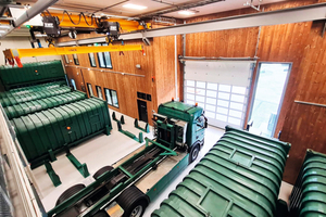  Inside the new waste collection terminal in Bergen 