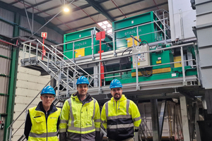  (F. l.) Amadeu Carvalho, António Afonso, Rafael Isidoro at the Valorsul sorting plant 