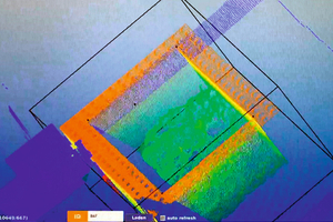  „Materialscan“ mit Materialgebirge im Bunker 