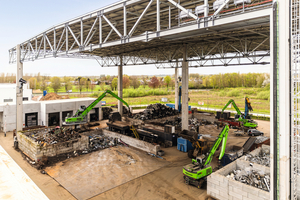  The SENNEBOGEN machines support the sorting of scrap 