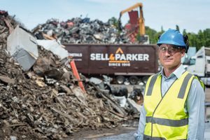  Sell &amp; Parker’s CEO Luke Parker in one of the many scrap recycling yards around Australia 