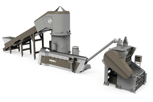  The new AGGLOREMA system from EREMA processes heavily contaminated plastic waste on a large scale to produce pourable agglomerates with a high bulk density that is ideally suited as feedstock for chemical recycling 