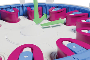  Blick ins Innere der RPMV – hufeisenförmige Schlaghämmer befinden sich vor der Ringpanzerung 